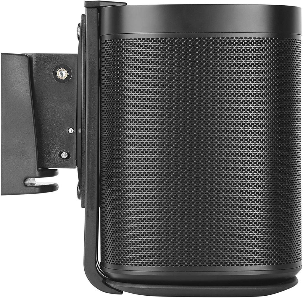 Adjustable Wall Mount Bracket Compatible with Sonos One 1 Speaker 2 Pack ynVISION.DESIGN One, SL, Play (Black)