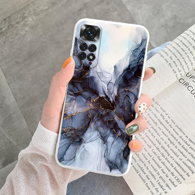 Marble Pattern Phone Case For Redmi Note 11 Pro Protective Cover Case Pink Silicon Soft Funda For Xiaomi Redmi 13C Note 13 4G