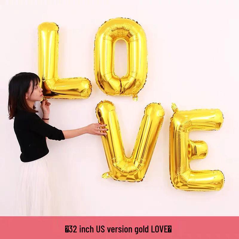 Romantic LOVE Balloon Set for Proposal, Birthday, or Wedding Room Decoration