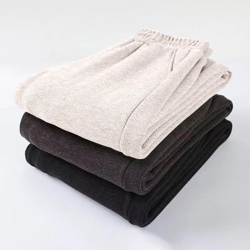 Damen Elegante High-Waist Gerade Hose mit Fleece-Futter für Herbst/Winter 2026