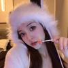 Women's Winter Korean Style Double-Layer Faux Mink Fur Hat with Ear Protection