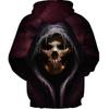 Skeleton Man In The Dark 3d Digital Print Couple Hoodie Autumn/winter Adult Jacket