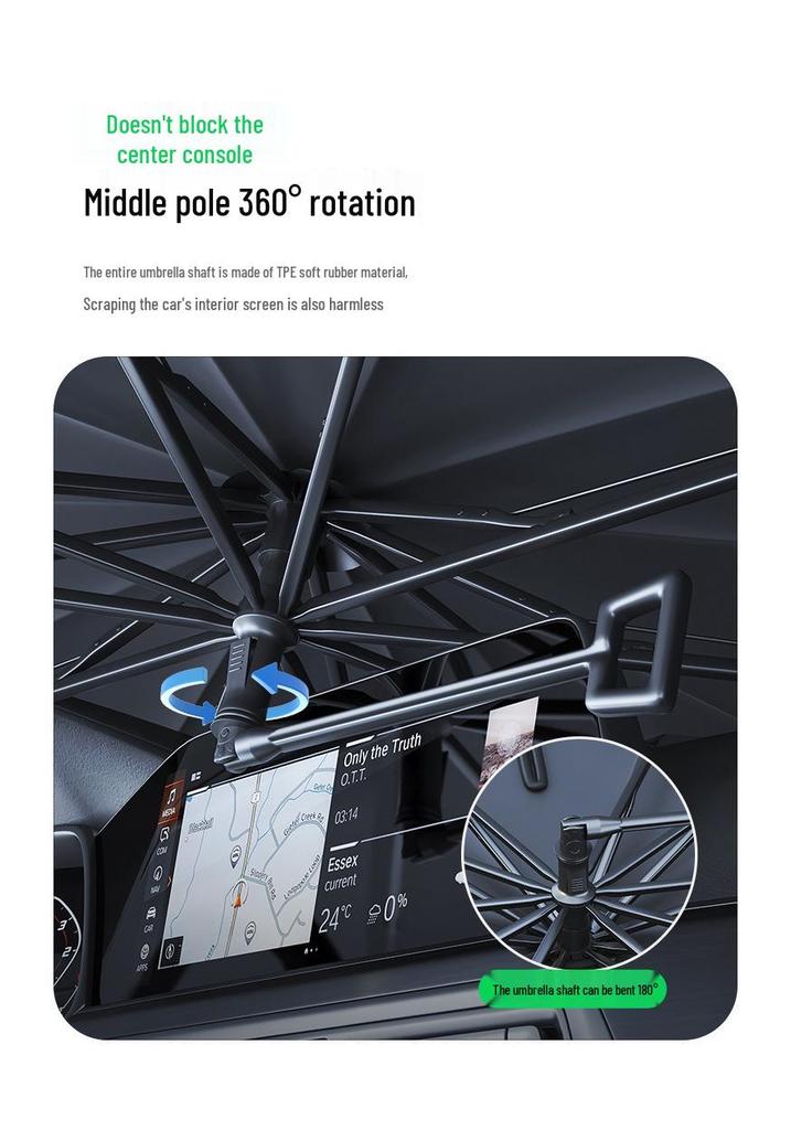 Custom Logo Laser Car Sunshade - Front Windshield Heat Insulation & Sun Protection