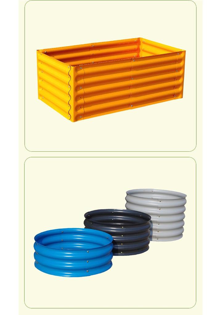 Modular Metal Garden Bed Planter for Vegetables and Flowers