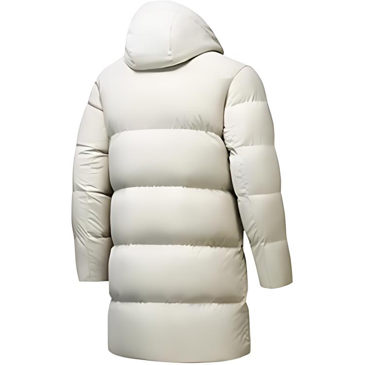 Anta Mens Training Series Sports Casual Simple Hooded Solid Color Down Jacket Men Outerwear Gray 152517912-2