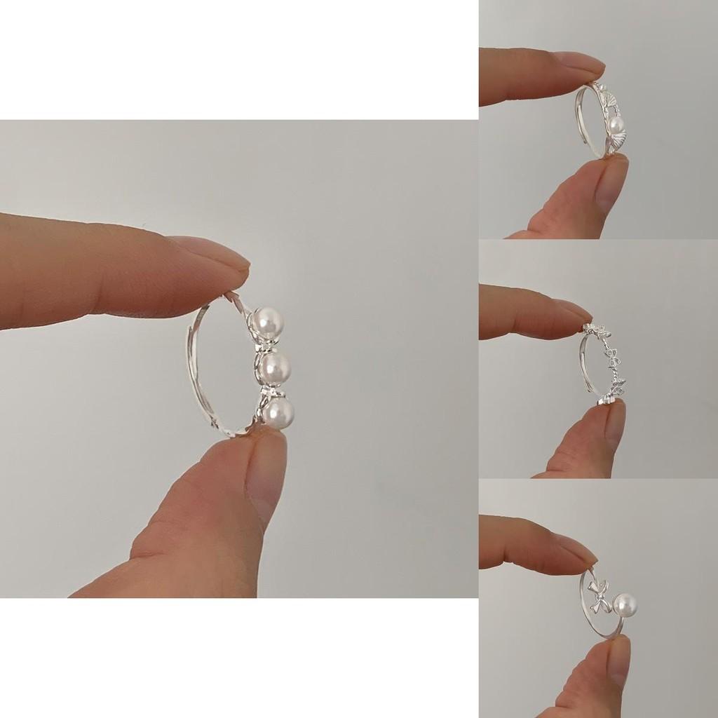 Unique Geometric Love Pearl Ring For Women High-quality Copper Adjustable Design Stylish Colors For Every Occasion