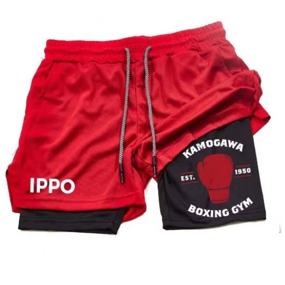 Anime IPPO Muay Thai Kick Boxing UFC MMA Mieszane sztuki walki Szorty Anime Mężczyźni Kobiety Unisex Podwójna warstwa Szybkie suszenie Oddychające Sport Siłownia Fitness Trening