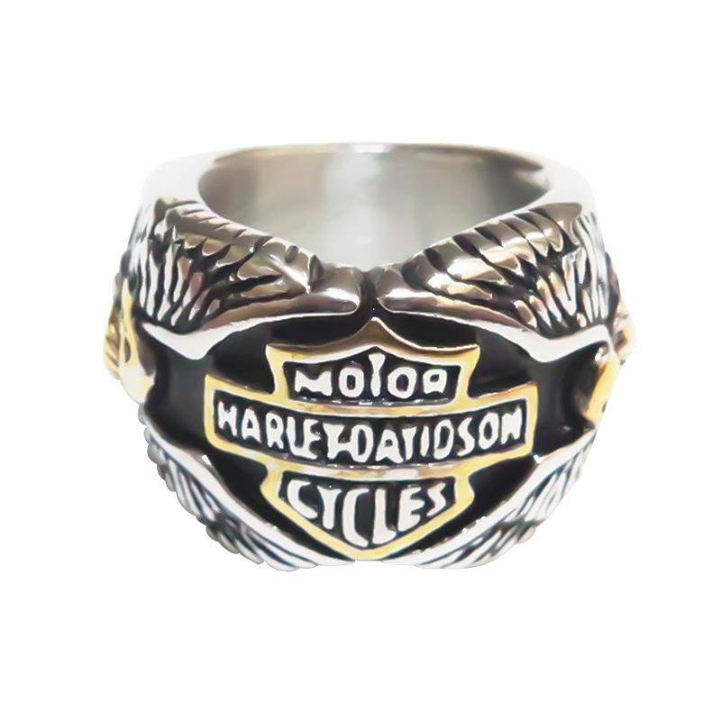 2026 Men s Domineering Exaggerated Ring European and American Retro Eagle Flying Eagle Ring Fashion Personalized Style Jewelry no. 6 золотой