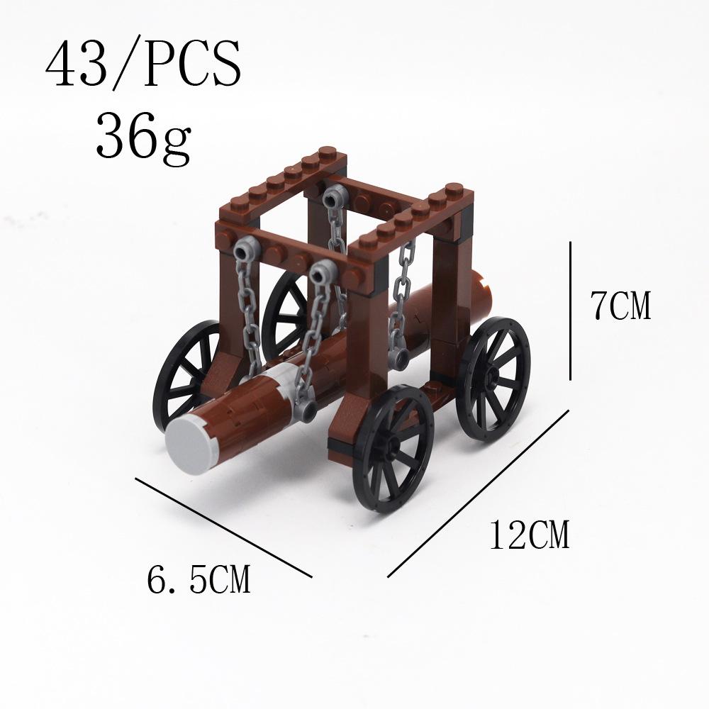 Building Block Medieval Weapon Ancient Siege Ladder Car Ancient War Weapon Scene Ornament