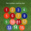 Numbered Spots Marker Flat Floor Spots Markers for Field and Courts Marking Fitness Agility Training Sport Game Exercise