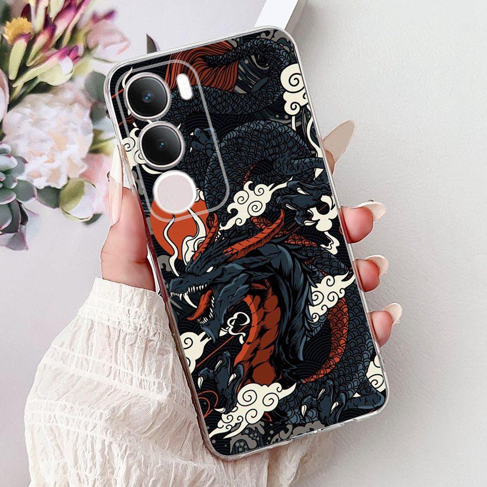 For Vivo Y19S V2419 Cool Dragon Tiger Painting Phone Case For Vivo Y19s Y 19S 4G Soft Silicone TPU Cases