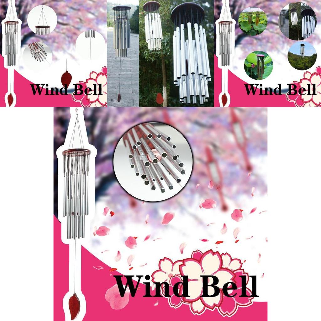 Beautiful 27 Tubes Wind Chime With Artistic Chapel Bells For Outdoor Garden And Backyard