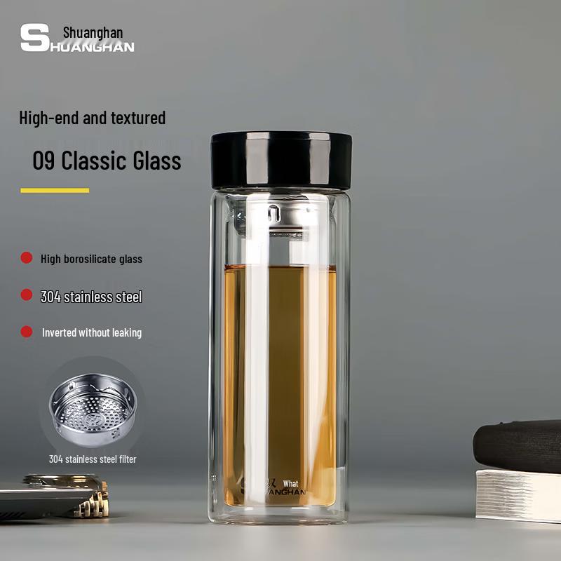 Shuanghan Double-Layer Borosilicate Glass Cup