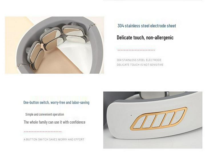 11 Cross 6-Head Smart Cervical Spine Massager with Electromagnetic Pulse and Kneading for Neck and Shoulder Relief
