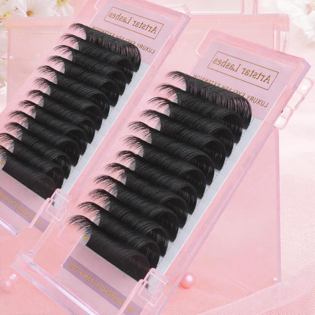 Handmade Volume Silk Mink Eyelash Extension Lash Extension Extensions Support Customized Logo