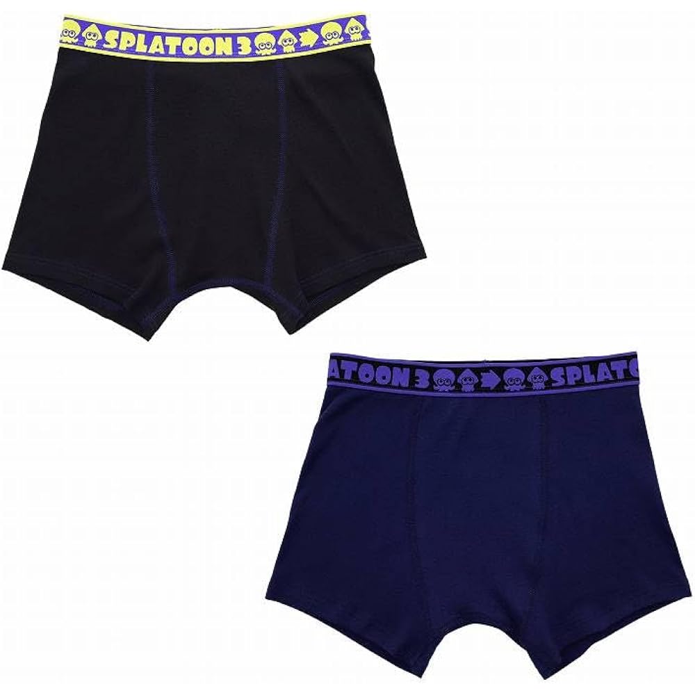Bandai Splatoon 3 Boxer Shorts, Front Closure, Set of 2, B Pattern, 160 cm, Assorted, 100% Cotton...