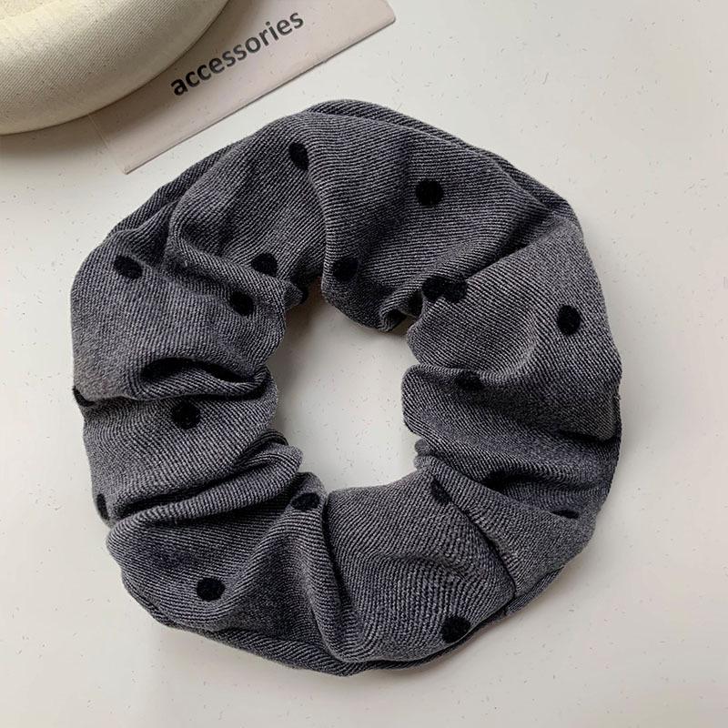 

Корейская винтажная резинка для волос с горошком, сердечком и бантом