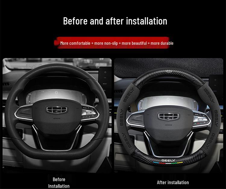 Steering Wheel Cover for Geely Geometry C, A, E, T, EX3 Kung Fu Niu, Vision X1, S1