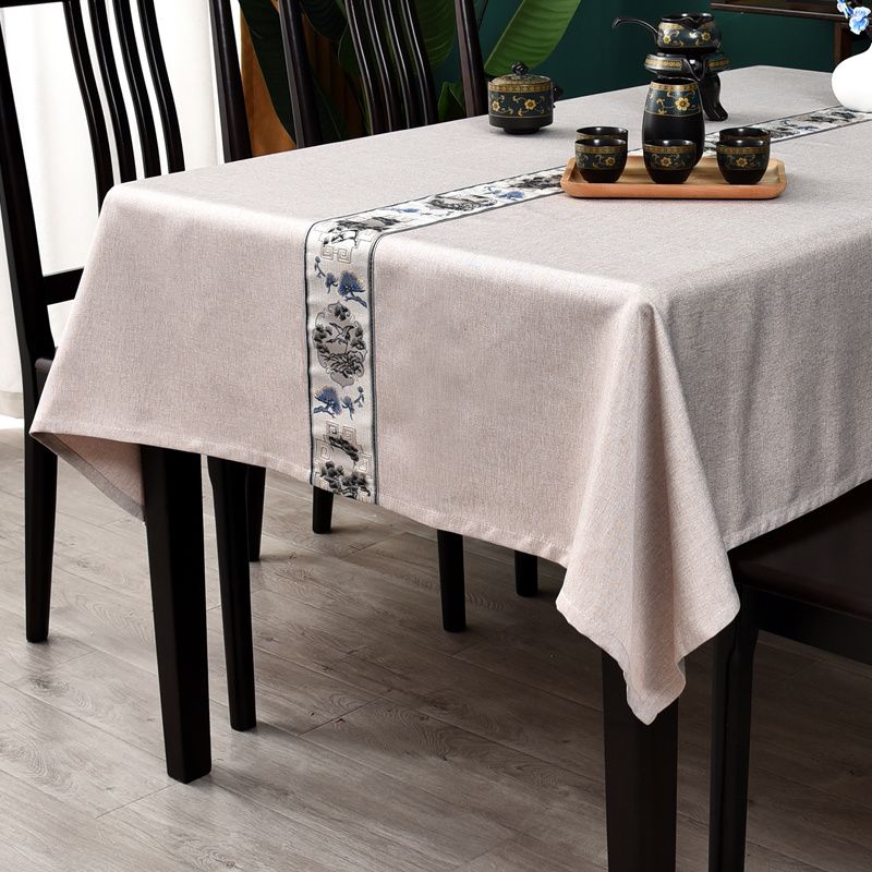 

Тканевая подставка для чая в китайском стиле, однотонная скатерть для чайного столика, скатерть для кофейного столика и скатерть в китайском стиле, серая скатерть для конференц-стола в стиле дзен, дорожка на стол Welcome Pine-Cafe 120*120cm (square)