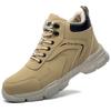 Mens Work Boots Steel Toe Shoes Indestructible Construction Site Safety Shoes Waterproof Boots Lightweight Safety Sneakers