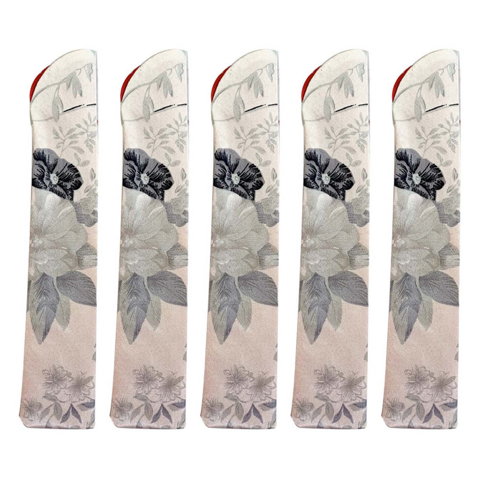 

Упаковка из 5 складных шелковых сумок для хранения вееров, китайский чехол для веера, винтажный карман для цветов, защитный чехол для веера серый