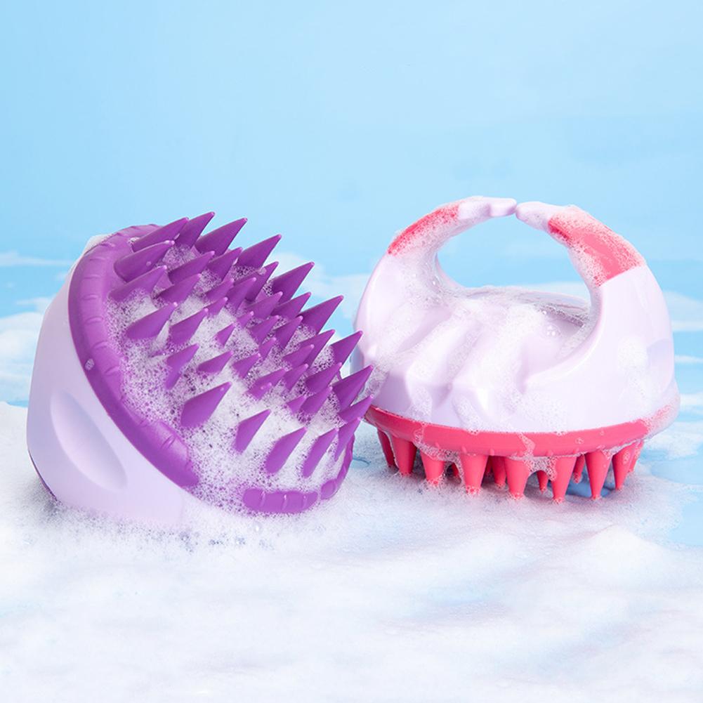 Silicone Scalp Massager Shampoo Brush For Hair Wash & Head Massage Tool For Bath Shower, Gentle Exfoliating Scrubber For Adults