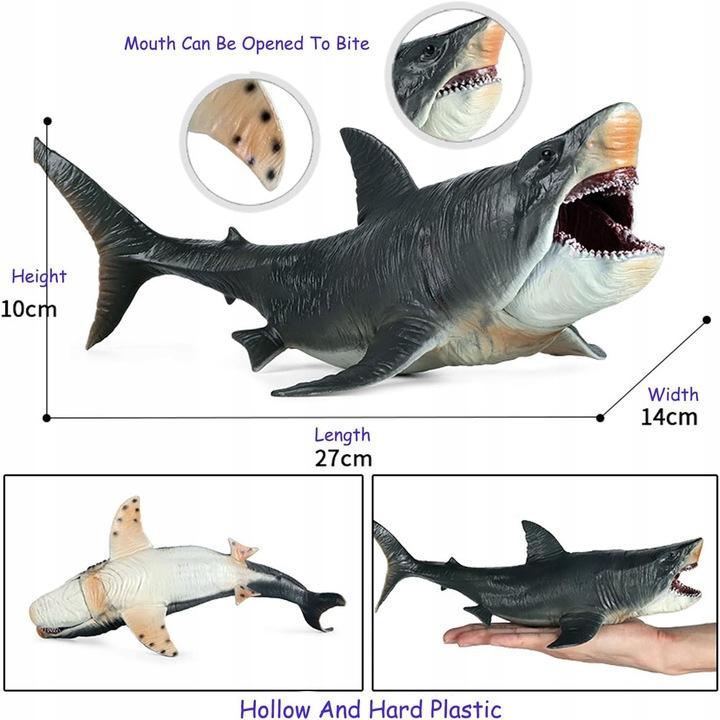 Realistic Dinosaur Megalodon 28Cm Like a Living White Shark Predator