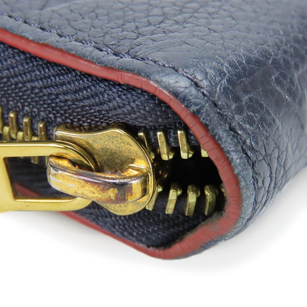 Used LOUIS VUITTON Purse Zippy wallet M62121 Monogram Ann Platt Marine Rouge Navy Zip Around