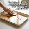Stackable Plastic Serving Tray Wood Grain Food Trays for Eating Anti-Slip Coffee Tea Tray Serving Dishes Kitchen Tableware