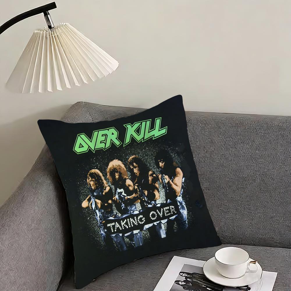 O-Overkill Band Cushion Cover Pillowcase Ultra Soft Skin Friendly Fabric Cloud Like Comfort & Concealed Zipper