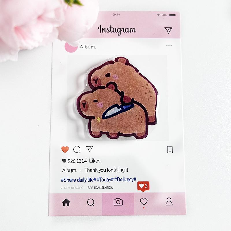 Capybara Series Universal Phone Airbag Holder: Cute Cartoon, Creative Desktop Stand for Lazy Users