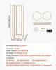 Wedding Flower Stand, 10PCS 80cm Column Flower Stand, Floral Stands with Acrylic Laminate, Hexagonal Cubic Floral Display Rack for Wedding, Party,