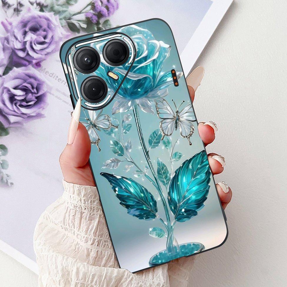 For Tecno Pova 7 5G Cover Case LJ7 Luxury Butterfly Love Fashion Flowers Cool Lion Painted Phone Case For Techno Pova7 5G Bumper