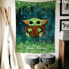 Name Custom Little-Yoda Wall Tapestry Aesthetic Wall Hanging Printed Fabric Blanket Decorative Tapestries for Bedroom Living Room Home Decor