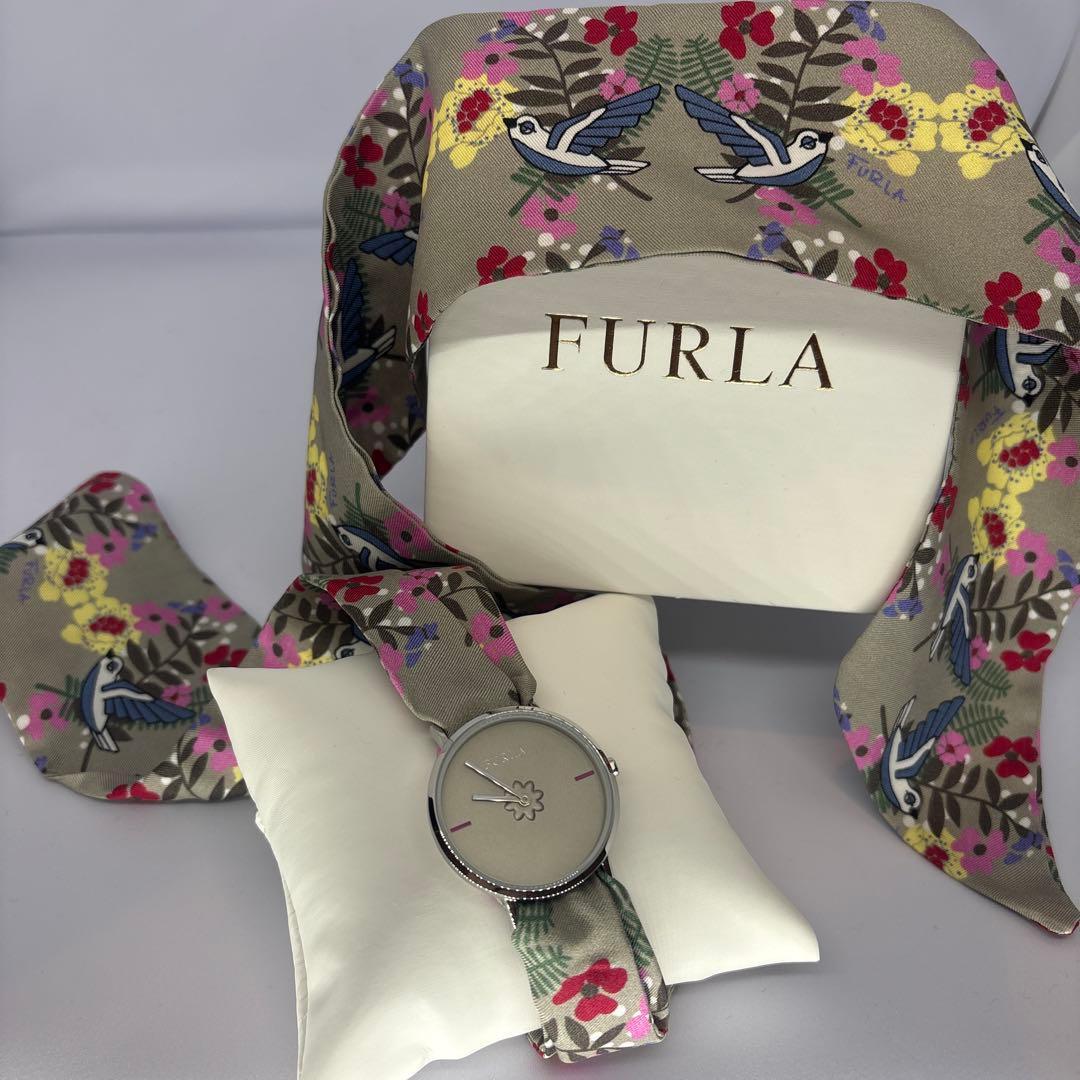 Used FURLA Floral scarf band watch bandana