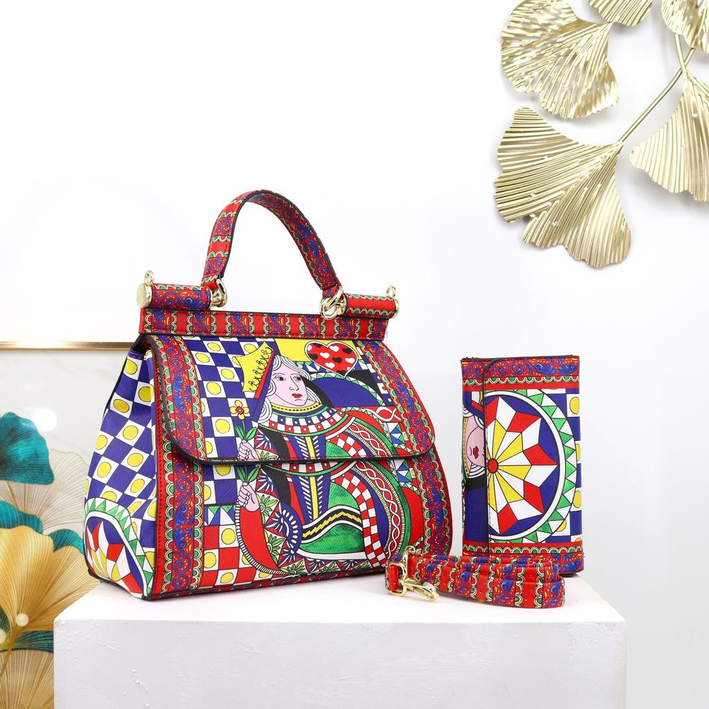 Printed Women'S Bag Light Luxury Bag Ladieshandbag Design Bucket
