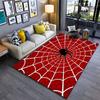Spider On Red Web Pattern Carpet Suitable As a Non-slip Mat for the Living Room or Bedroom Sofa