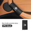 RUN1 Car Door Inner Handle Protector Armrest Handle Decor Cover For Volkswagen VW Scirocco Passat Polo B5 B6 B7 CC Tiguan Sharan