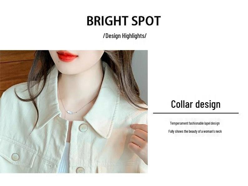 2025 Autumn Versatile French Style Embroidered Short Jacket – Casual, Loose Fit