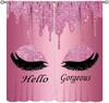 Gorgeous Curtains,Modern Fashion Unicorn Eyelash(No Glitter No Sequin) Curtains for Girls Bedroom Living Room Window Drapes