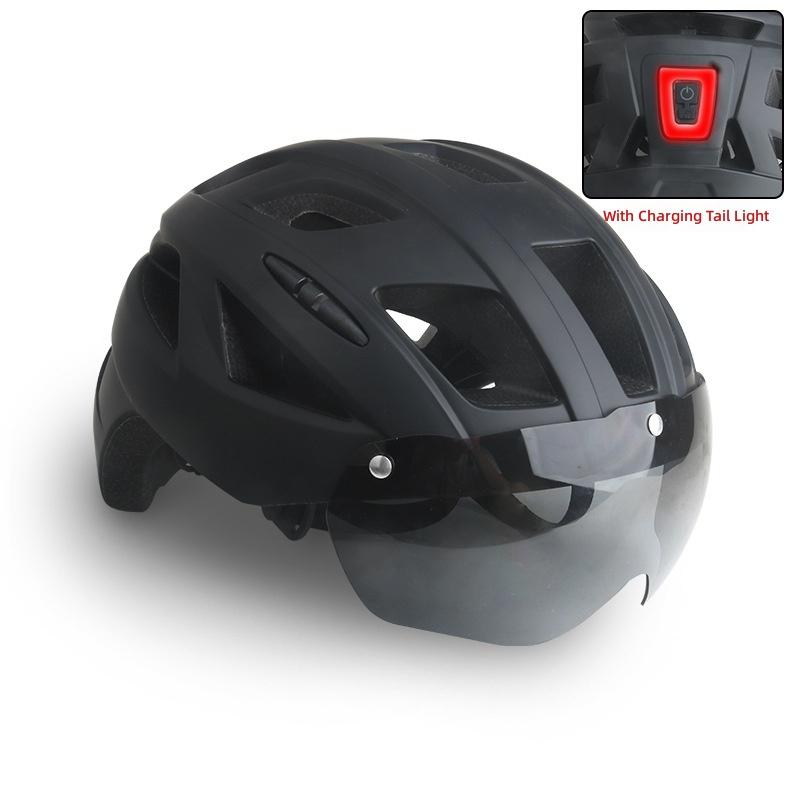 Road Bike Mountain Bike Cycling Helmet with Tail Light No Logo Design for Unisex Adults