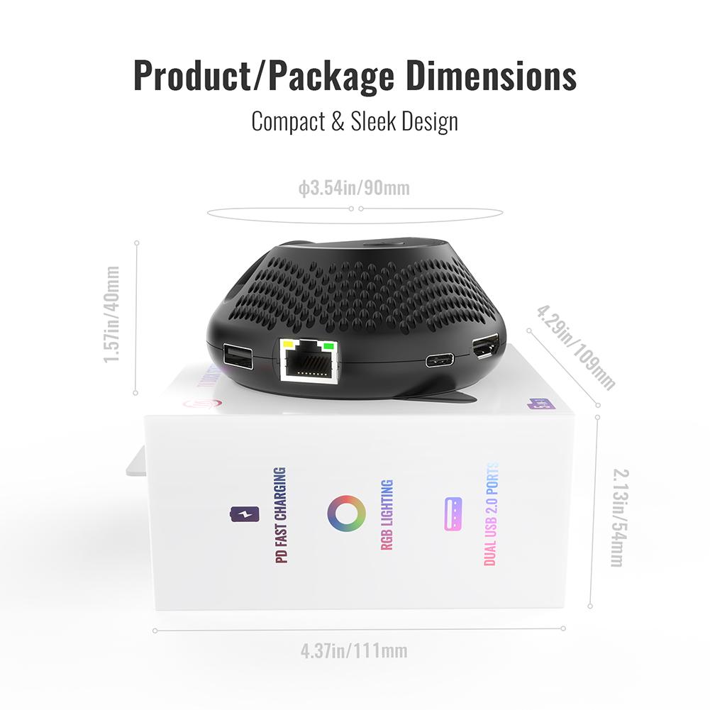 Portable TV Docking Station W/ 4K HDMI-compatible Output/Type C Port/USB Port for Nintendo Switch2 Game Accessories