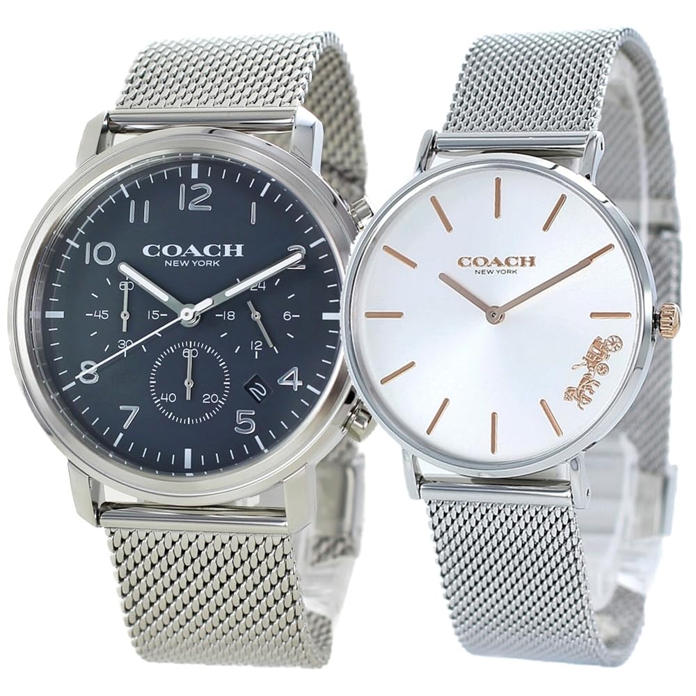 

Watch Pair Watch Storage Box Pair Watch Silver Stainless Steel Belt Bracelet 1460260714503124 [Coach] Men s Women s [Item]