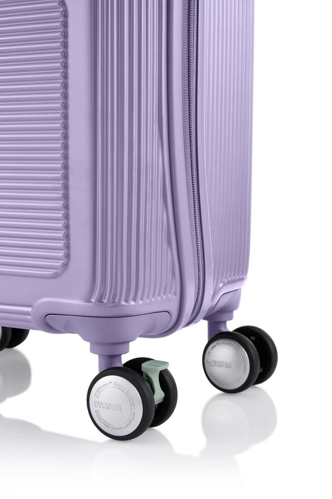American Tourister Maxivo Spinner 55 Suitable for Large with TSA Lavender Suitcase, Small, Carry-on Suitcase, 1-3 Nights, Lightweight, Capacity,