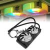 ARGB Liquid CPU Cooler Support for AM4 AM5 2.2 Inch LCD Temperature Display Close   AIO Liquid Cooler with 240mm  