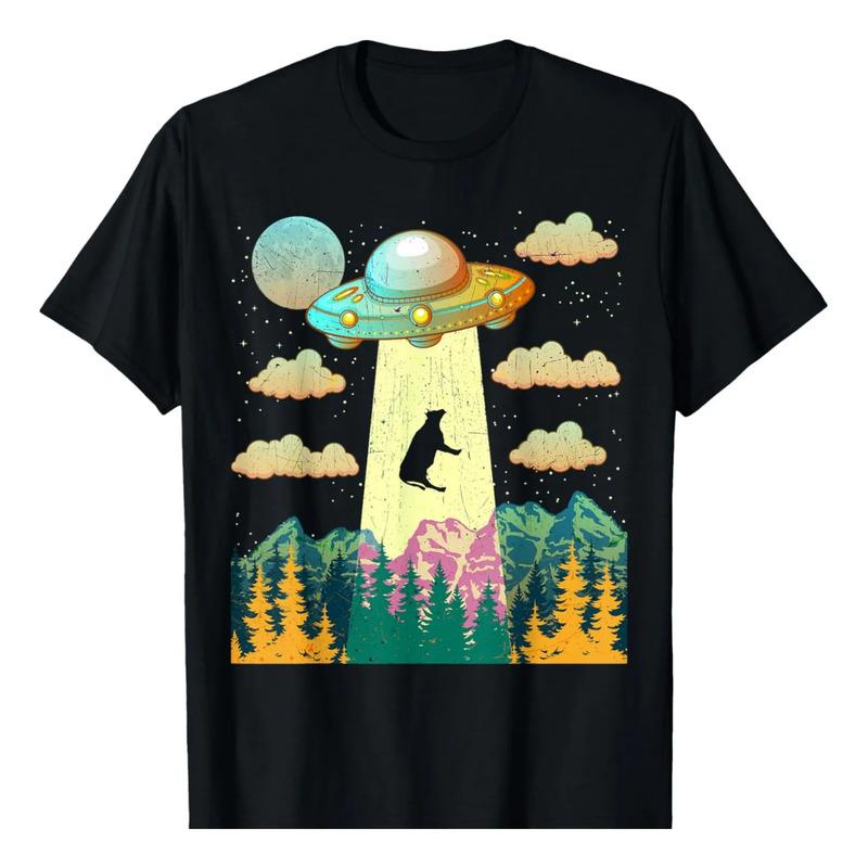 Camiseta De Regalo Retro Believe De Cow Ufo Abduction S