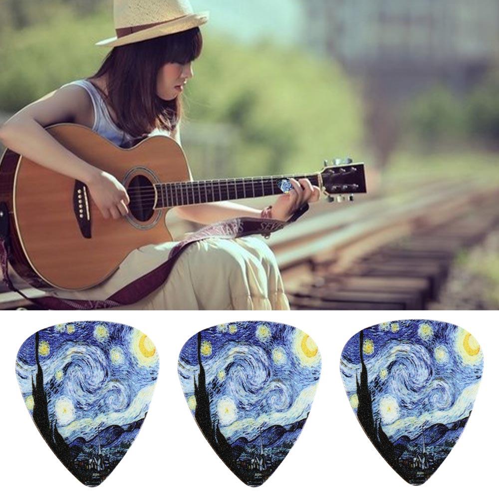 Bass For Ukulele Electric Guitar Picks Star Sky Design Acoustic Guitar Pick Finger Guitar Pick