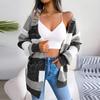 Women Open Front Long Knit Cardigan Sweater