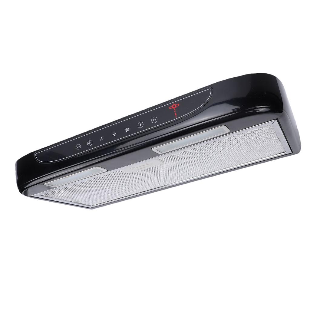 Campana extractora para autocaravana 3 velocidades ajustables 12V Campana extractora de cocina con pantalla táctil Luz LED para autocaravanas Yates Pequeña