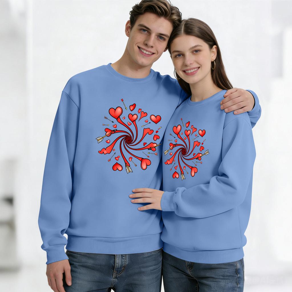 Men's Round Neck Long Sleeve Top, Unisex, Couple Casual Sports Top